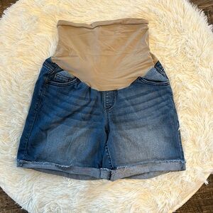 Indigo Blue Maternity Denim Shorts